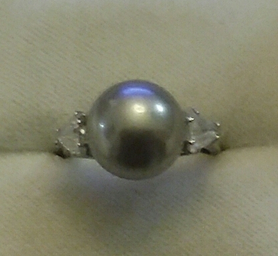 anello perla tahiti ottima qualita' gemmologica