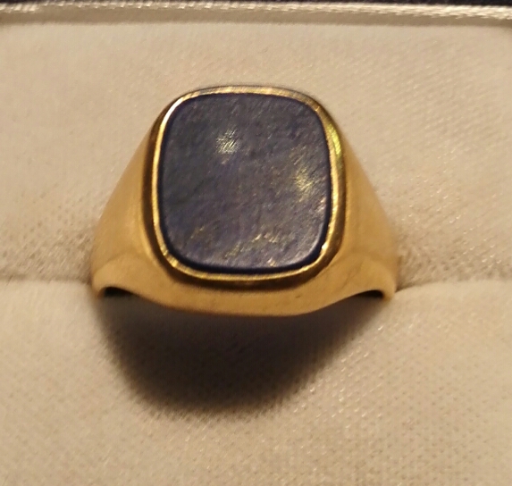 Anello uomo oro lapislazzulo antico