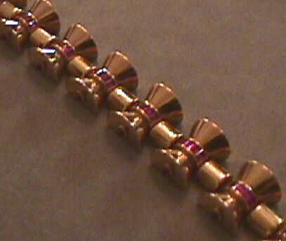 bracciali oro rubini epoca anni 40