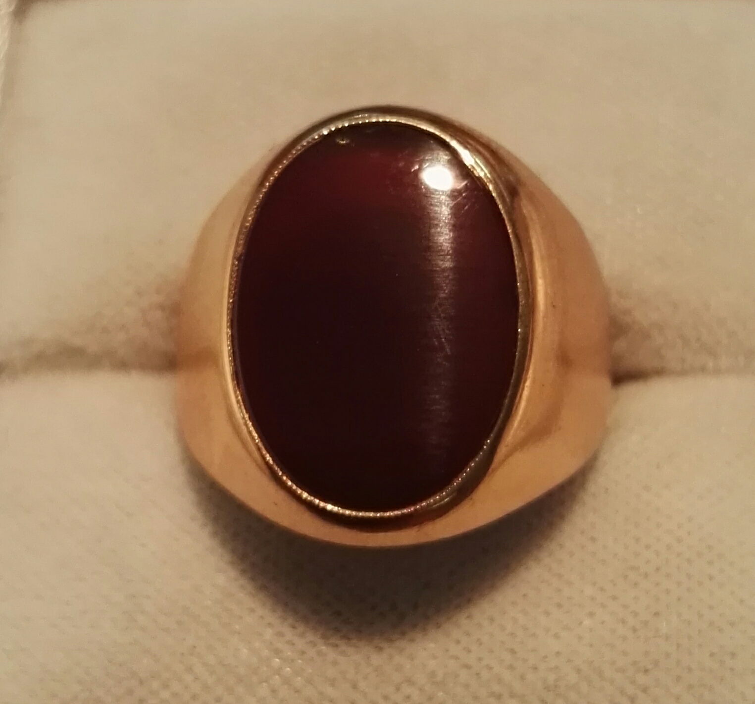 anello oro uomo pietra dura corniola