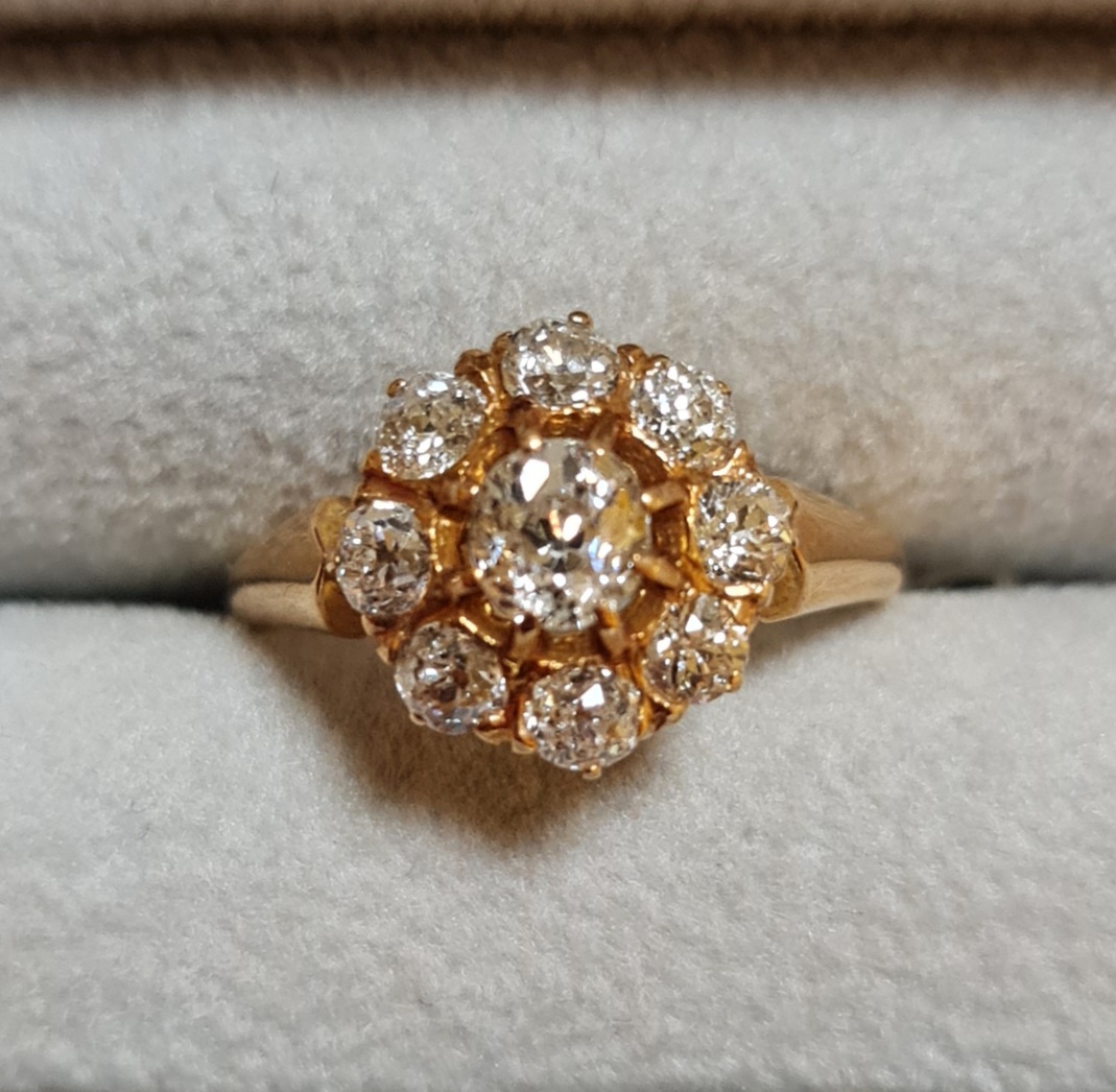 anello oro diamond old cut